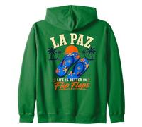 La Paz Baja México - La Vida es Mejor en Flip Flops Beach Sudadera con Capucha