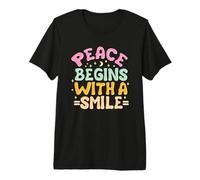La Paz Comienza con una Sonrisa Mujer niños Hombres Camiseta Premium