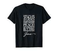 La paz es la presencia de Jesús Su yugo es luz Mateo 11 28 Camiseta