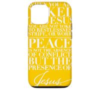 La paz es la presencia de Jesús Su yugo es luz Mateo 11 28 Carcasa para iPhone 12/12 Pro
