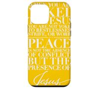La paz es la presencia de Jesús Su yugo es luz Mateo 11 28 Carcasa para iPhone 12 mini