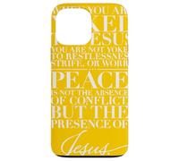 La paz es la presencia de Jesús Su yugo es luz Mateo 11 28 Carcasa para iPhone 13 Pro Max