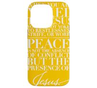 La paz es la presencia de Jesús Su yugo es luz Mateo 11 28 Carcasa para iPhone 14 Pro
