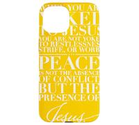 La paz es la presencia de Jesús Su yugo es luz Mateo 11 28 Carcasa para iPhone 15