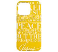La paz es la presencia de Jesús Su yugo es luz Mateo 11 28 Carcasa para iPhone 15 Pro Max