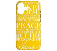 La paz es la presencia de Jesús Su yugo es luz Mateo 11 28 Carcasa para iPhone 16