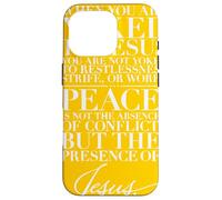 La paz es la presencia de Jesús Su yugo es luz Mateo 11 28 Carcasa para iPhone 16 Pro