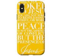 La paz es la presencia de Jesús Su yugo es luz Mateo 11 28 Carcasa para iPhone X/XS