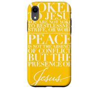 La paz es la presencia de Jesús Su yugo es luz Mateo 11 28 Carcasa para iPhone XR
