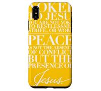 La paz es la presencia de Jesús Su yugo es luz Mateo 11 28 Carcasa para iPhone XS Max