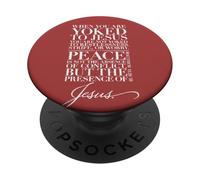 La paz es la presencia de Jesús Su yugo es luz Mateo 11 28 PopSockets PopGrip Adhesivo