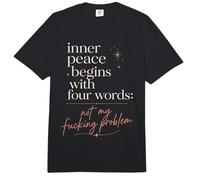 La Paz Interior Comienza con Cuatro Palabras Cita sarcástica Comfort Colors Adult Heavyweight T-Shirt