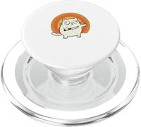 La Paz Nunca fue una opción, Gracioso Gatito Blanco con Forma de Gato PopSockets PopGrip para MagSafe