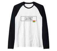 La Paz País Bolivia Viaje Familiar Boliviano Hombres Mujeres Camiseta Manga Raglan