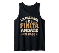 La Pazienza E Finita Andate en Ritmo Humor Italiano Camiseta sin Mangas