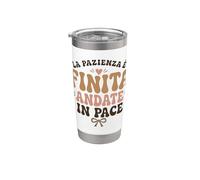 La Pazienza È Finita Divertida Cita Italiana Humor Dicho Vaso térmico de acero inoxidable de doble pared