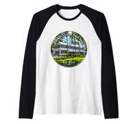 La Pequeña Casa Blanca de Truman Key West Florida, Cayos de FL Camiseta Manga Raglan
