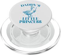 La pequeña Princesa con Corona de Ganso de papá y su Linda Hija PopSockets PopGrip para MagSafe
