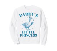 La pequeña Princesa con Corona de Ganso de papá y su Linda Hija Sudadera