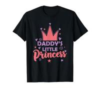 La pequeña Princesa de papá Niña Hija Camiseta gráfica económica, Hombre, Negro, XL