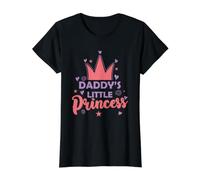 La pequeña Princesa de papá Niña Hija Camiseta gráfica económica, Mujer, Negro, M