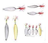 La pesca de la aleación del cinc señala el final del espejo 5PCS para la | Acción de natación realista, imita peces reales, atrae la lubina y la perca de manera eficaz, diseño natural