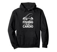 La pesca divertida es mi entrenamiento cardiovascular Motivación Humor Sudadera con Capucha
