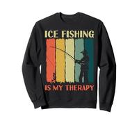 La Pesca en Hielo es mi Terapia Ice Fisher Ice Fisherman Sudadera