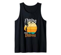 La Pesca es la única Cura para la Angustia Vintage Sunset Angler Camiseta sin Mangas