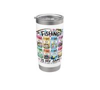 La pesca es mi especialidad: pescador, pescador, lubina de río al aire libre Vaso térmico de acero inoxidable de doble pared
