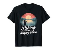 La pesca es mi lugar feliz Actividad al aire libre Camiseta