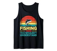 La pesca es mi lugar feliz que no entenderías pescador Camiseta sin Mangas