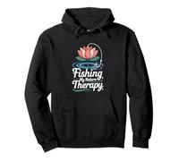 La pesca es mi terapia de naturaleza, gancho de flor de loto Sudadera con Capucha