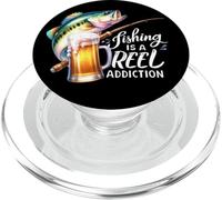 La Pesca es una adicción a los carretes Cerveza Bass Fish PopSockets PopGrip para MagSafe