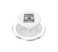 La Pesca y la Caza resuelven Problemas Divertido Pescador Cazador PopSockets PopGrip para MagSafe