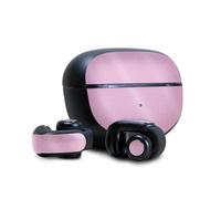 La piel brillante de brillo compatible con auriculares Bose Ultra Open - Pink slido - Cubierta de calcomana protectora de vinilo 3M premium - Fcil