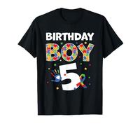 La pieza de rompecabezas de concienciación sobre el autismo para niño de 5º cumpleaños Camiseta
