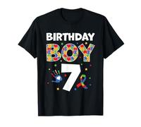 La Pieza de Rompecabezas de concienciación sobre el Autismo para niño de 7º cumpleaños Camiseta