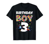 La pieza de rompecabezas de concienciación sobre el autismo para niño de tercer cumpleaños Camiseta