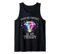 La Pintura de Diamantes es mi Terapia: diseño de Citas de Manualidades relajantes Camiseta sin Mangas