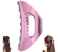 La pinza de clip Cozy, suave y cómoda garra para mujer, agarre flexible y no deslizante, fuerte agarre en el pelo largo grueso, forma ligera en la nube (rosa)