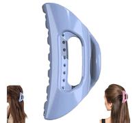 La pinza de clip Cozy, suave y cómoda garra para mujer, agarre flexible y no deslizante, fuerte agarre en el pelo largo grueso, forma ligera en la nube (azul)