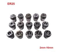 La pinza ER25 con canal especial proporciona mayor rigidez y protección del soporte de herramientas (16 mm)