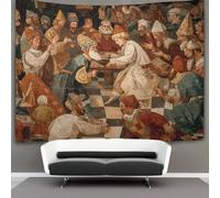 La pista de baile medieval estaba abarrotada de gente bailando con gracia Tapiz, Colgar En La Pared,tapices Estéticos,decoración De Habitación Para Dormitorio,sala De Estar,universidad,130cmx150cm