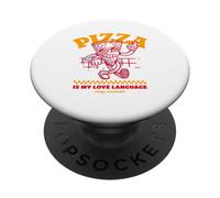 La Pizza es mi lenguaje de Amor (Gráfico Divertido) PopSockets PopGrip Adhesivo