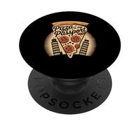 La Pizza es mi Pasaporte. Comida Italiana. Viajes. Amor. PopSockets PopGrip Adhesivo