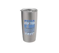 La pizza puede cambiar mi estado de ánimo rápidamente Vaso térmico de acero inoxidable de doble pared