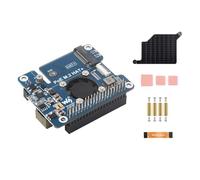 La placa de expansión POE M.2 HAT+ combina Power Over Ethernet POE HAT y adaptador PCIe a M.2 para Raspberry Pi 5, compatible con IEEE 802.3af/at Network Standard y M.2 NVME de tamaño 2230/2242