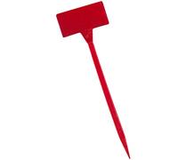 La plantación de jardines herramientas 50 piezas de plástico planta de Bonsai Etiquetas Jardín etiquetas T-Tipo vuelto hacia arriba Jardín claves marcadores Nursery vuelto hacia arriba(Red)