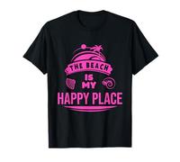 La playa es mi lugar feliz Crucero Vacaciones familiares de verano Camiseta